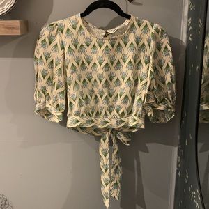 Zara : The Sofia Blouse, size Medium, 100% Linen